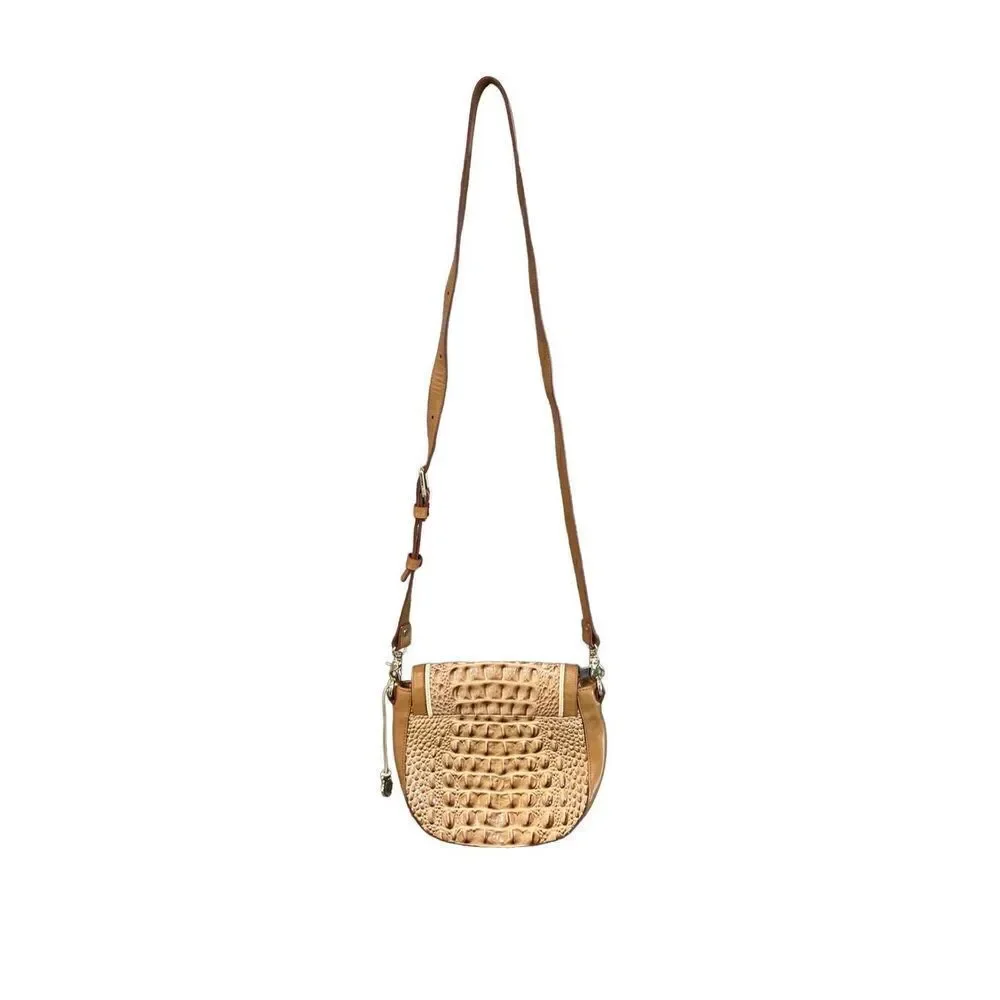 Brahmin Women's Brown Croc Embossed Crossbody Bag